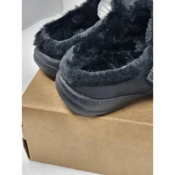 Clarks Roseville Clog Black Faux-Fur size 7 W - Picture 9 of 10